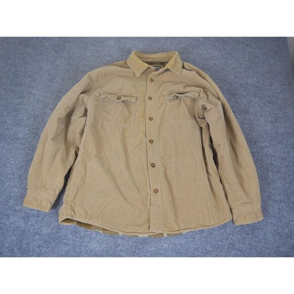 Levi's Corduroy Fleece Lined Button Down Jacket Men's Large Tan Plaid Workwear * - Picture 1 of 16